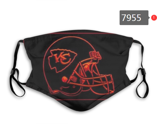 NFL 2020 Kansas City Chiefs Dust mask with filter->soccer dust mask->Sports Accessory